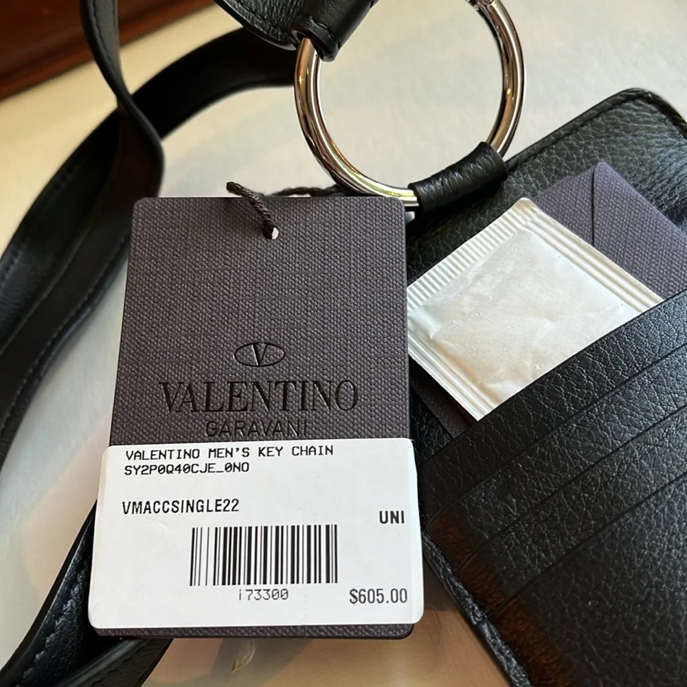 VALENTINO LEATHER NECK PHONE HOLDER